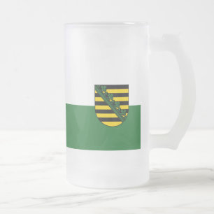 Flagga Sachsen Frosted Glass Beer Mugg