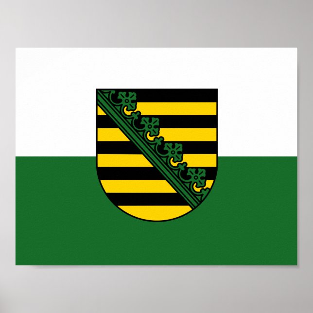 Flagga Sachsen Poster (Framsidan)