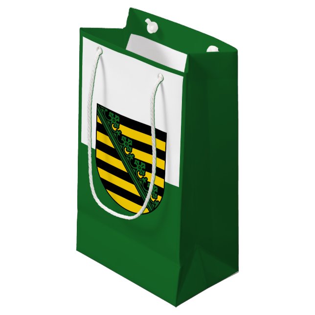 Flagga Sachsen Small Gift Bag (Framsidan Vinklad)