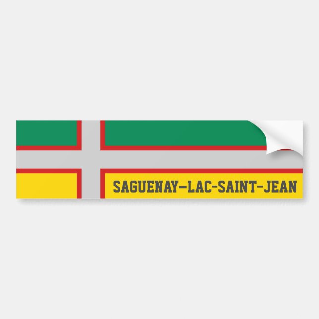 Flagga Saguenay-Lac-Saint-Jean (QUÉBEC) Bildekal (Framsidan)