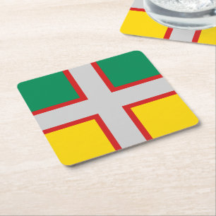 Flagga Saguenay-Lac-Saint-Jean (QUÉBEC) Underlägg Papper Kvadrat