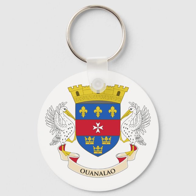 Flagga Saint Barthélemy Nyckelring (Framsida)
