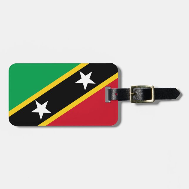 Flagga Saint Kitts och Nevis Easy ID Personal Bagagebricka (Horisontell Framsida)