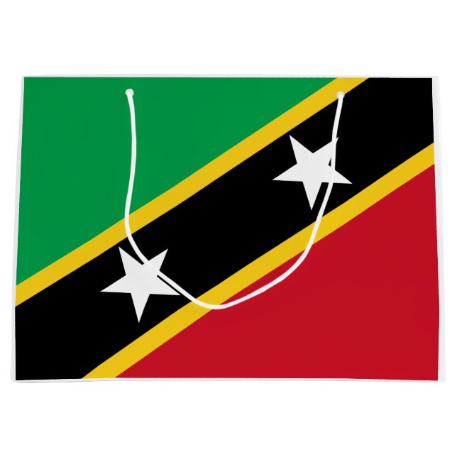Flagga Saint Kitts och Nevis (Västindien) (Framsidan)
