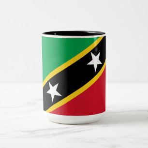 Flagga Saint Kitts och Nevis (Västindien Land) Två-Tonad Mugg