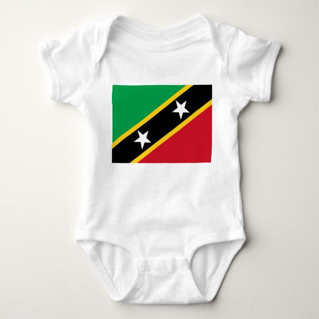 Flagga Saint Kitts och Nevis (Västindien) T Shirt (Framsida)