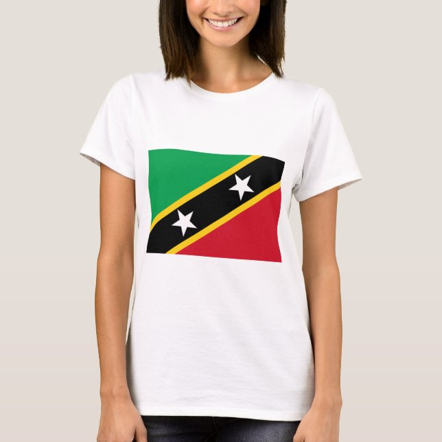 Flagga Saint Kitts och Nevis (Västindien) T Shirt (Framsida)