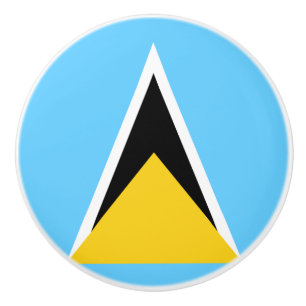 Flagga Saint Lucia Ceramic Knob Knopp