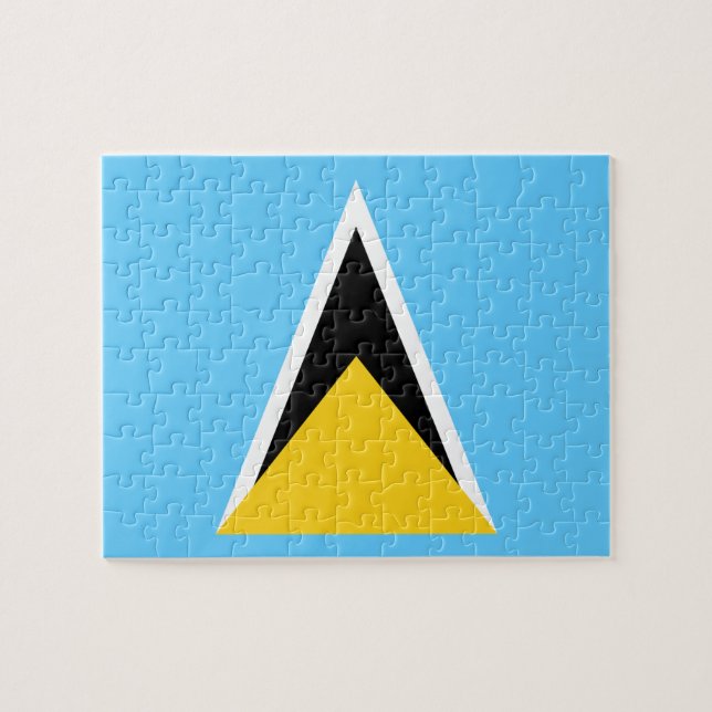 Flagga Saint Lucia Photo Puzzle Pussel (Horisontell)