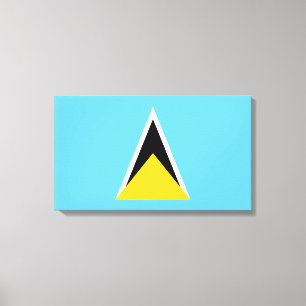 Flagga Saint Lucia (Saint Lucia) (Karibien) Canvastryck
