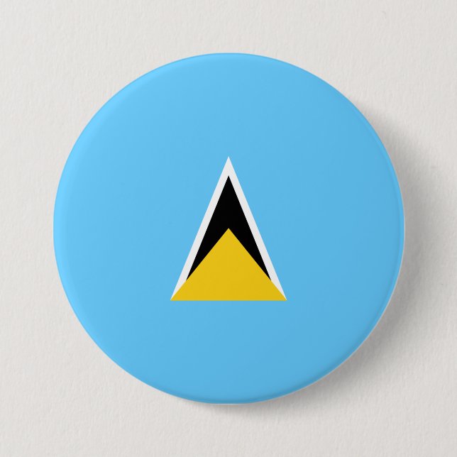 Flagga Saint Lucia (Saint Lucia) (Karibien) Knapp (Framsida)