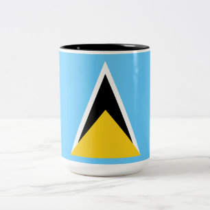 Flagga Saint Lucia (Saint Lucia) (Karibien) Två-Tonad Mugg