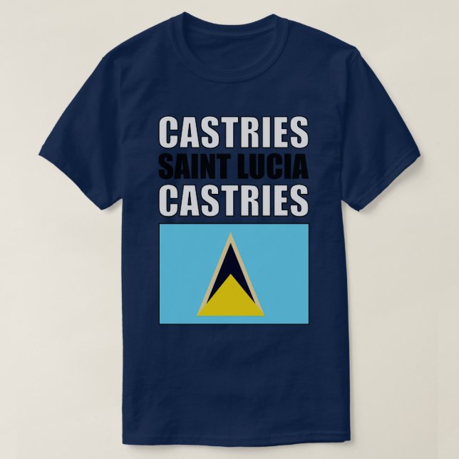 Flagga Saint Lucia T Shirt (Design framsida)