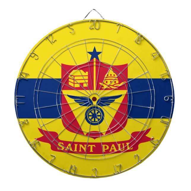 Flagga Saint Paul (Minnesota) Darttavla (Framsidan)