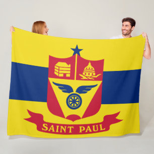 Flagga Saint Paul (Minnesota) Fleecefilt