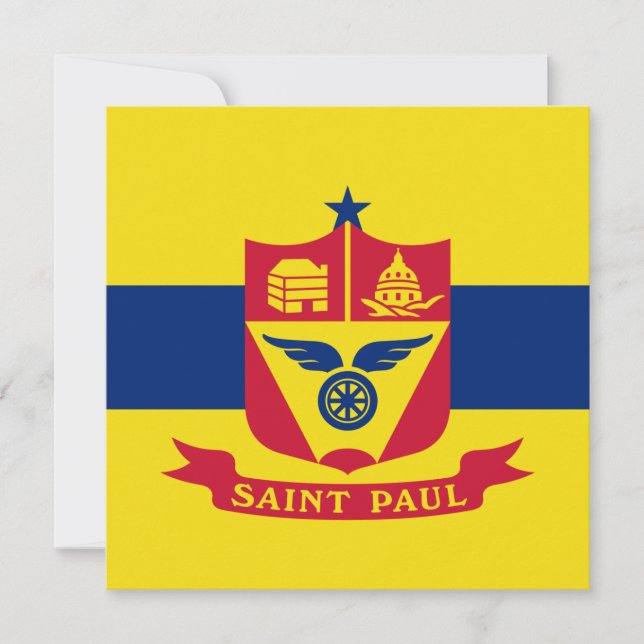 Flagga Saint Paul (Minnesota) Kort (Framsida)