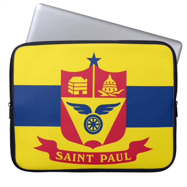 Flagga Saint Paul (Minnesota) Laptop Fodral (Framsidan)