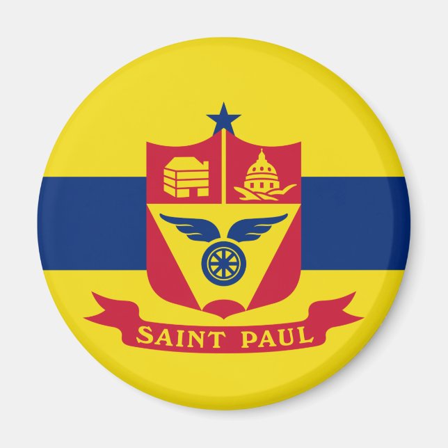 Flagga Saint Paul (Minnesota) Magnet (Framsidan)