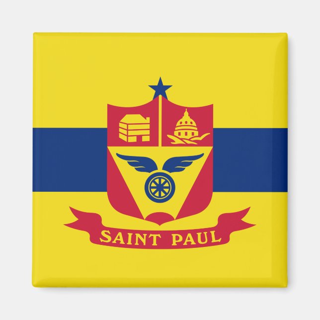 Flagga Saint Paul (Minnesota) Magnet (Framsidan)