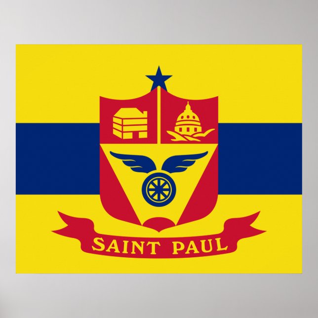 Flagga Saint Paul (Minnesota) Poster (Framsidan)