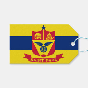 Flagga Saint Paul (Minnesota) Presentetikett