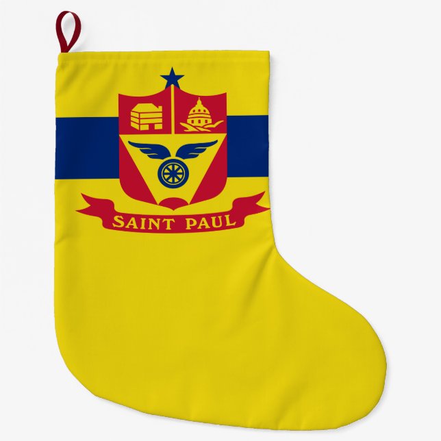 Flagga Saint Paul (Minnesota) Stor Julstrumpa (Framsidan)