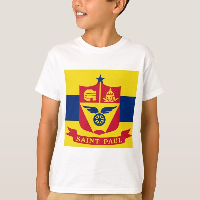 Flagga Saint Paul (Minnesota) T Shirt (Framsida)