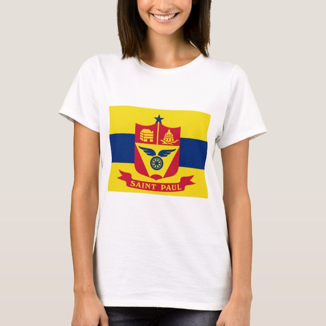 Flagga Saint Paul (Minnesota) T Shirt (Framsida)