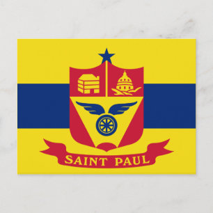 Flagga Saint Paul (Minnesota) Vykort