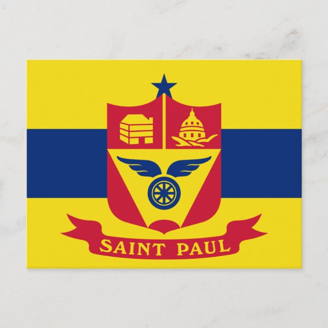Flagga Saint Paul (Minnesota) Vykort (Framsida)