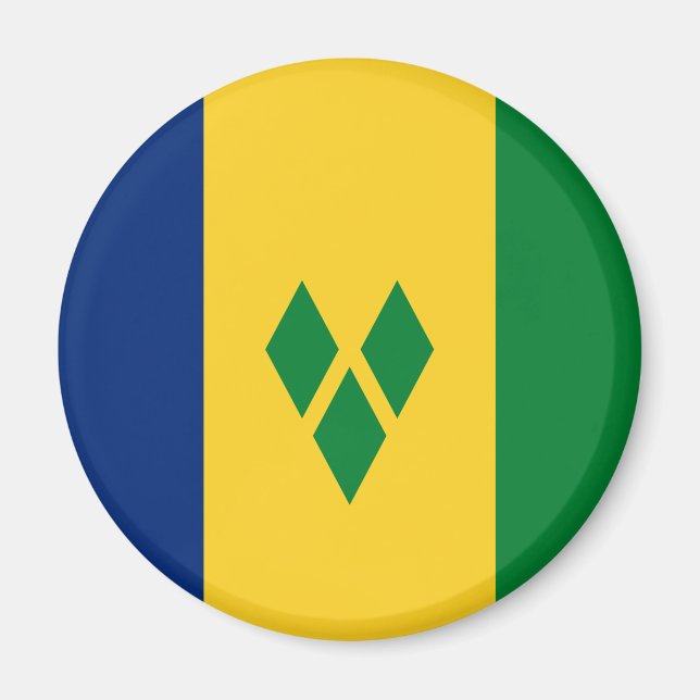 Flagga Saint Vincent och Grenadinerna Magnet (Framsidan)