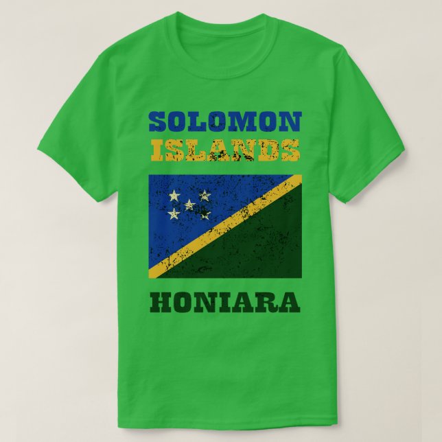 Flagga Salomonöarna 1 T Shirt (Design framsida)