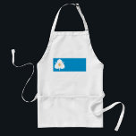 Flagga Salt Sjö City, Utah Förkläde<br><div class="desc">Apron med flagga Salt Sjö City,  Utah. En blå och vit flagga med en vit lilja i det övre lämnat hörnet,  "Utahn flagga"</div>