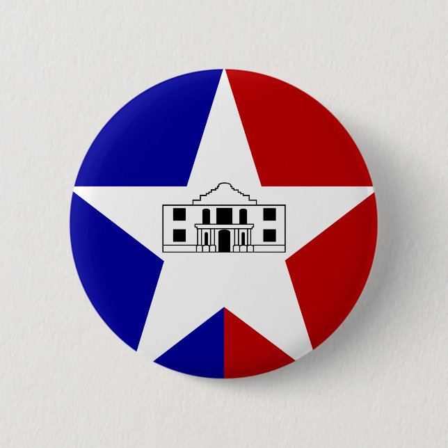 Flagga San Antonio, Texas Button Knapp (Framsida)