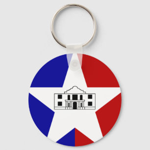 Flagga San Antonio, Texas Keychain Nyckelring