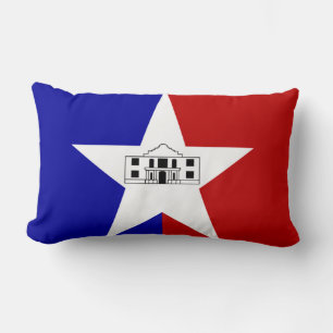 Flagga San Antonio, Texas Lumbar Pillow Lumbarkudde