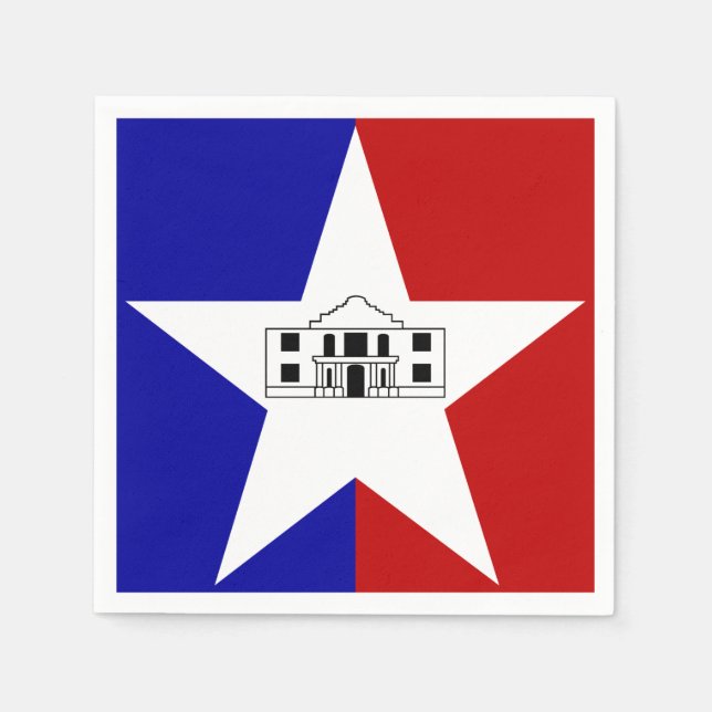 Flagga San Antonio, Texas Pappersservett (Framsidan)