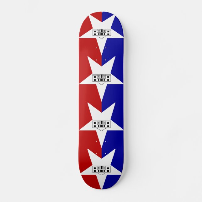 Flagga San Antonio, Texas Skateboard (Framsida)