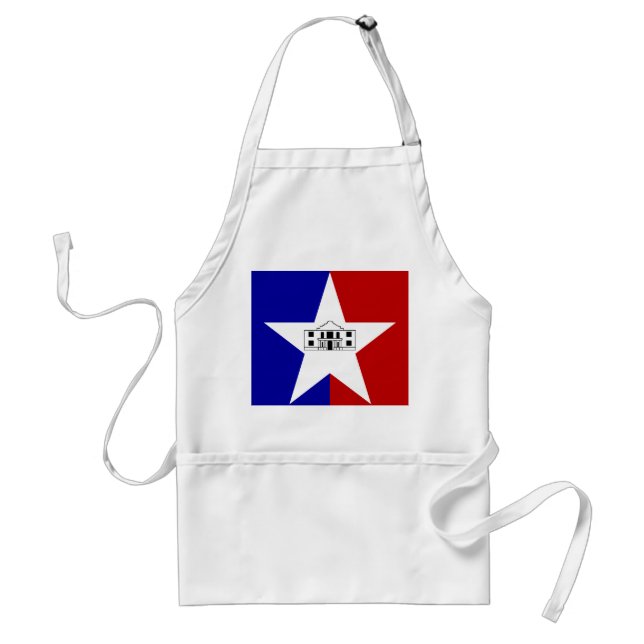 Flagga San Antonio, Texas Vuxen Apron Förkläde (Framsidan)