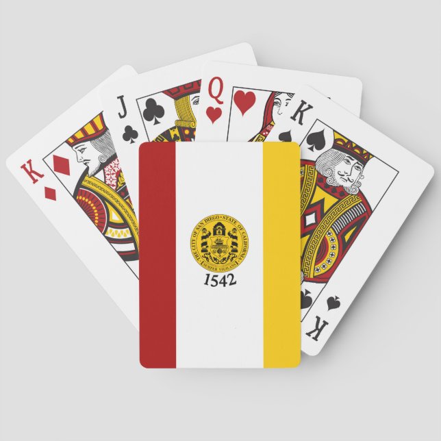 Flagga San Diego, Kalifornien Casinokort (Baksidan)
