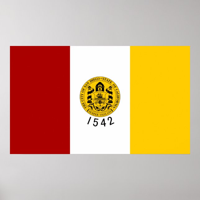 Flagga San Diego (Kalifornien) Poster (Framsidan)