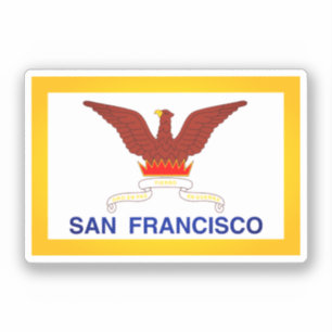 Flagga San Francisco, CA Klistermärken