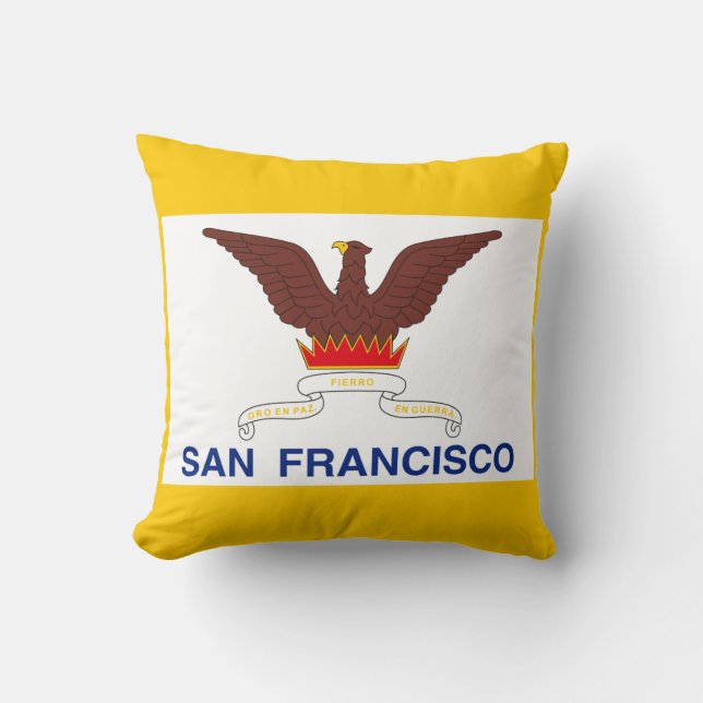 Flagga San Francisco, California Kuddöverdrag Kudde (Framsida)