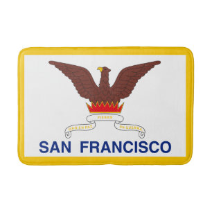 Flagga San Francisco, Kalifornien Bathroom Mat Badrumsmatta