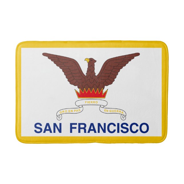 Flagga San Francisco, Kalifornien Bathroom Mat Badrumsmatta (Framsidan)