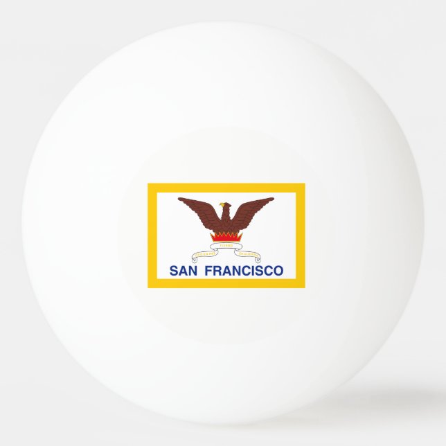 Flagga San Francisco, Kalifornien Ping-Pong Ball Pingisboll (Framsidan)