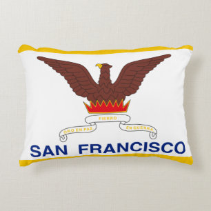 Flagga San Francisco, Kalifornien Prydnadskudde