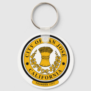 Flagga San Jose, Kalifornien Keychain Nyckelring