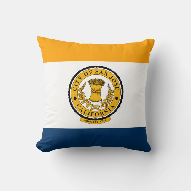 Flagga San Jose, Kalifornien Kudde (Framsida)