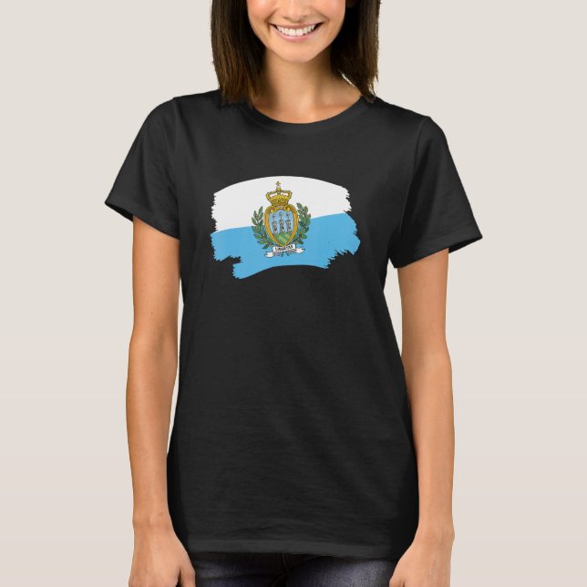Flagga San Marino 2 T Shirt (Framsida)